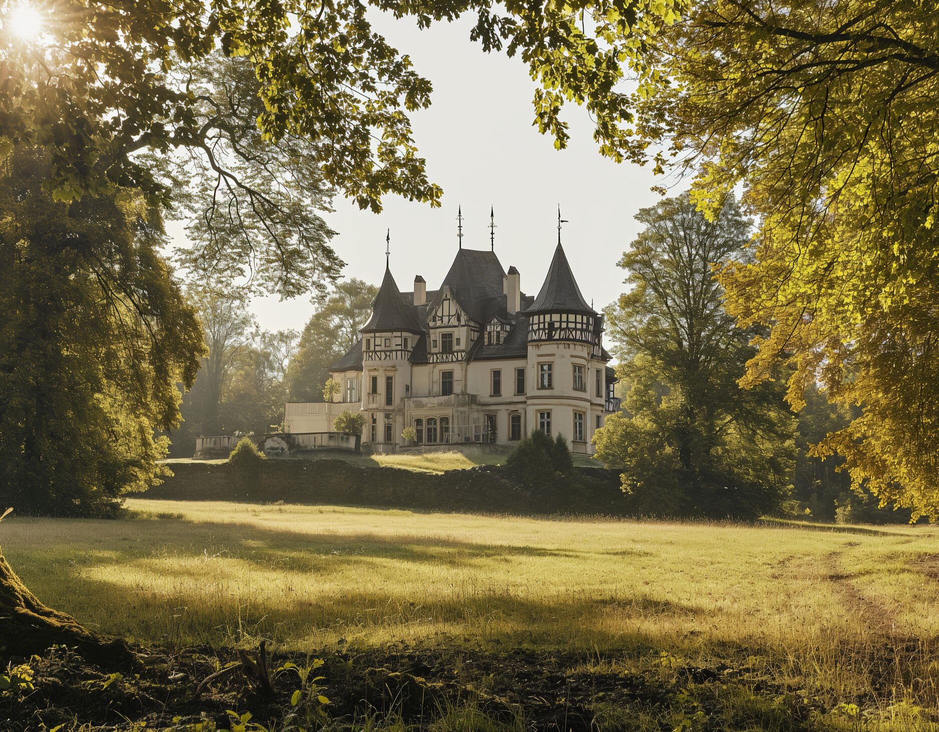 Eine schönes Schloss im Wald