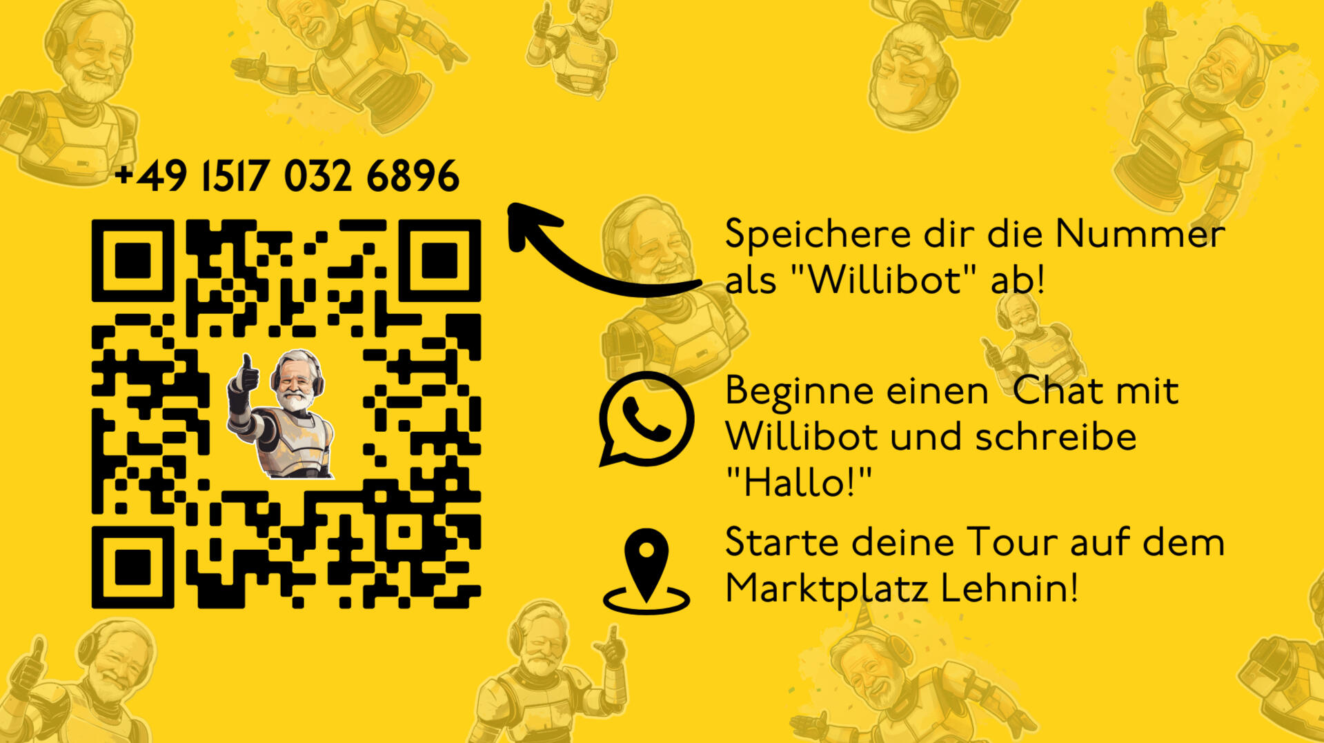 Eine Anleitung, wie die Tour gestartet werden kann